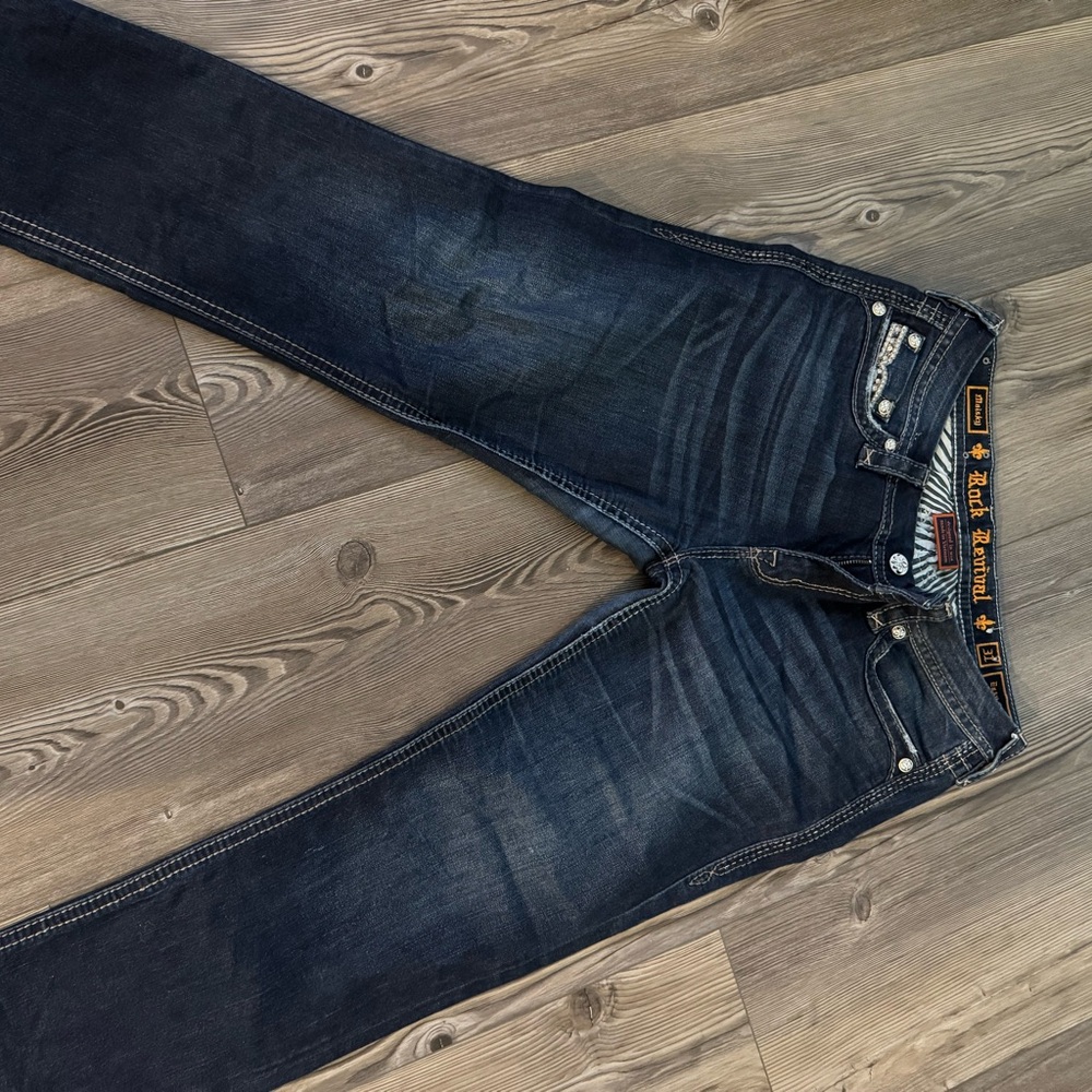 Rock Revival Men's Deep Indigo Slim Jeans